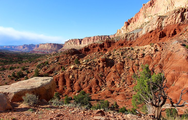 View from a pullout in Capitol Reef National Park
