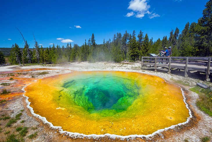 Upper Geyser Basin and Morning Glory Pool