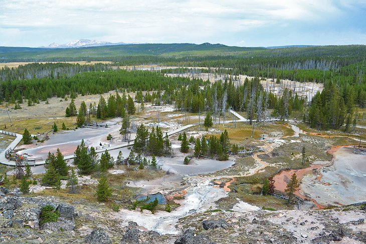 The Fountain Paint Pots of Lower Geyser Basin near Madison Campground