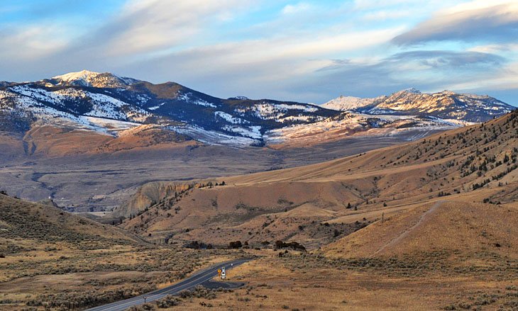 View from Mammoth Hot Springs Campground