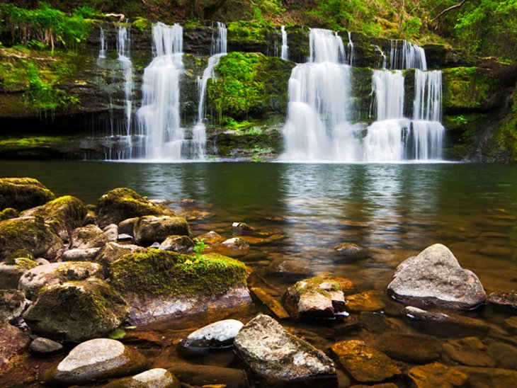 Sgwd y Pannwr waterfall in Brecon Beacons National Park