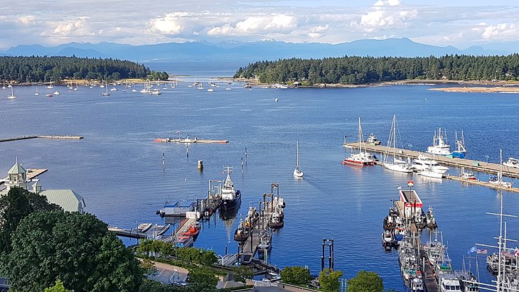 View over Nanaimo Harbour from Downtown