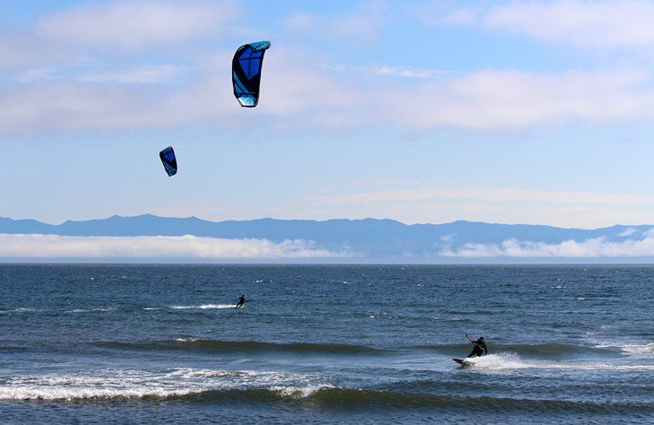 Kiteboarders at Jordan River Regional Park