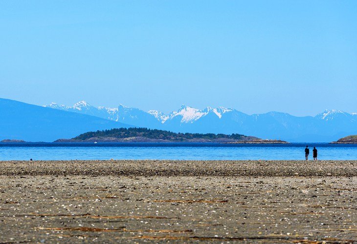 View of Coastal Mountains from Rathtrevor Beach