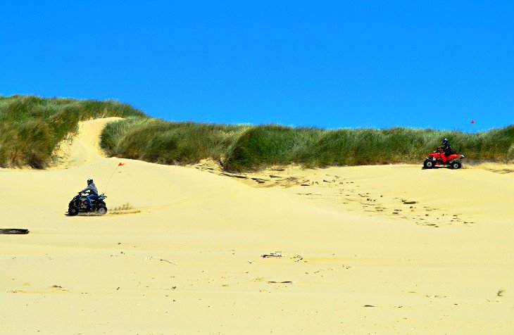 Off-highway vehicles on the beach near Jessie M. Honeyman Memorial State Park