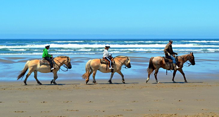 Horse riding at Nehalem Bay State Park