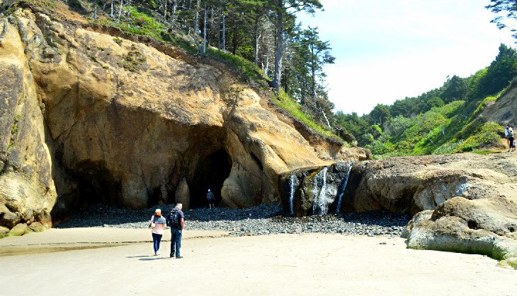 Waterfall at Arcadia Beach