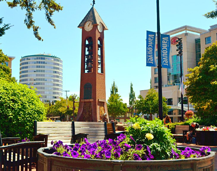 Salmon Run Bell Tower at Esther Short Park