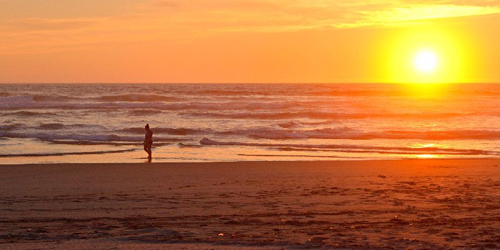 Sunset at Gleneden Beach adjacent to Salishan Spa and Golf Resort