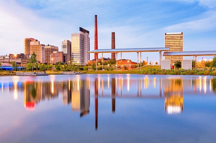 View of Downtown Birmingham from Railroad Park