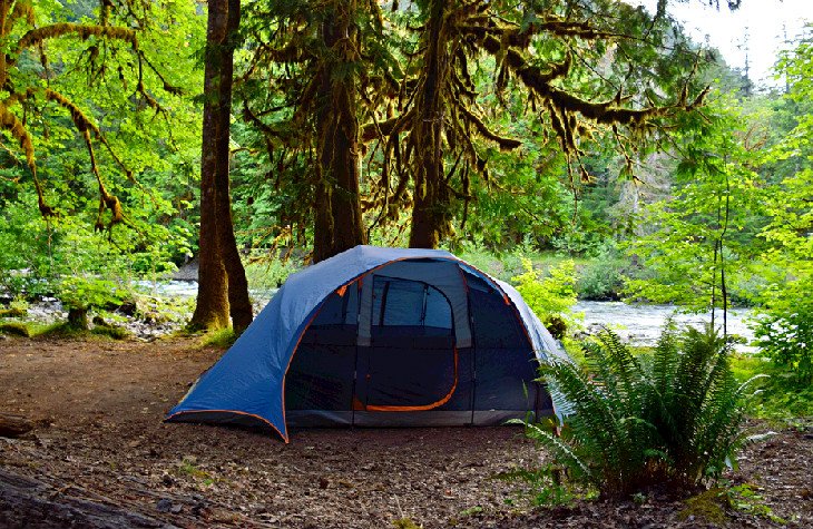 Tent at Staircase Campground