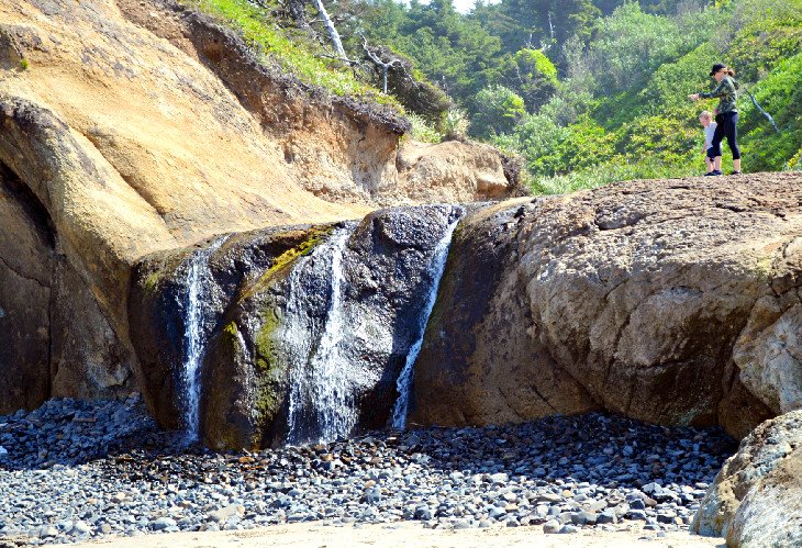 Waterfall at Hug Point State Recreation Site