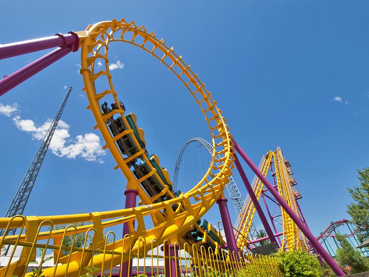 Roller coaster at the Elitch Gardens Theme Park, Denver
