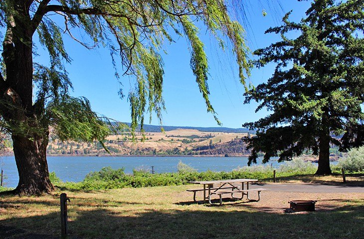 Campsite at Memaloose State Park