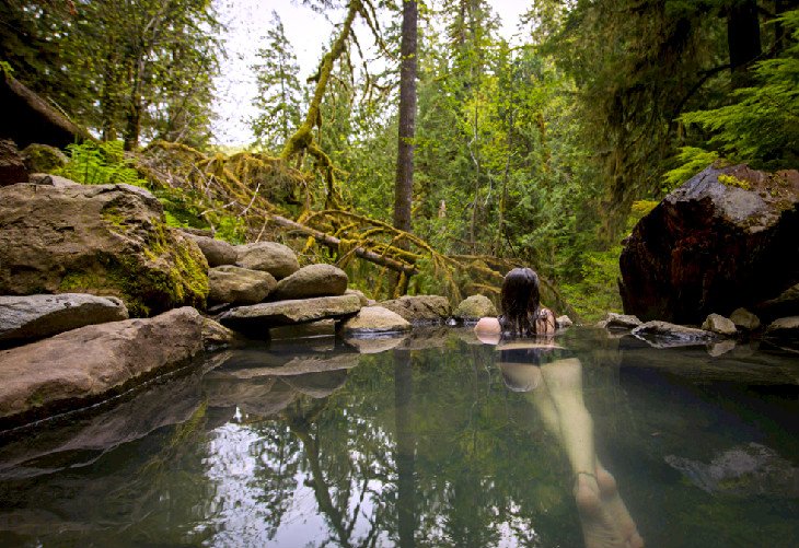 Soaking in Terwilliger Hot Springs