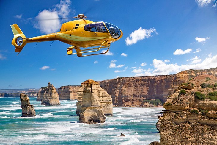 Helicopter over the Twelve Apostles