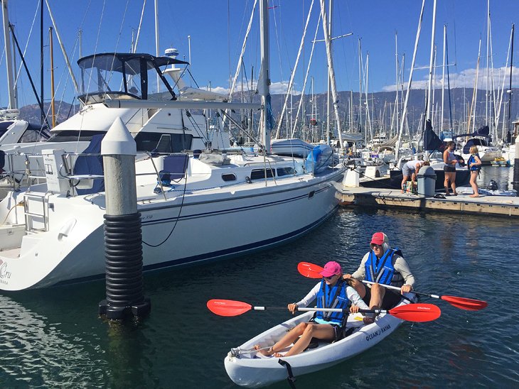 Kayaking at the Santa Barbara Harbor