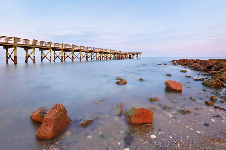 Fishing pier at Walnut Beach