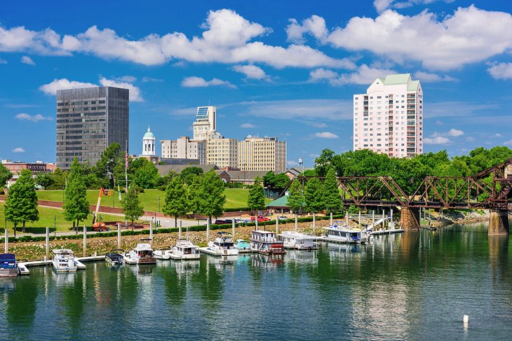 Augusta skyline along the Savannah River