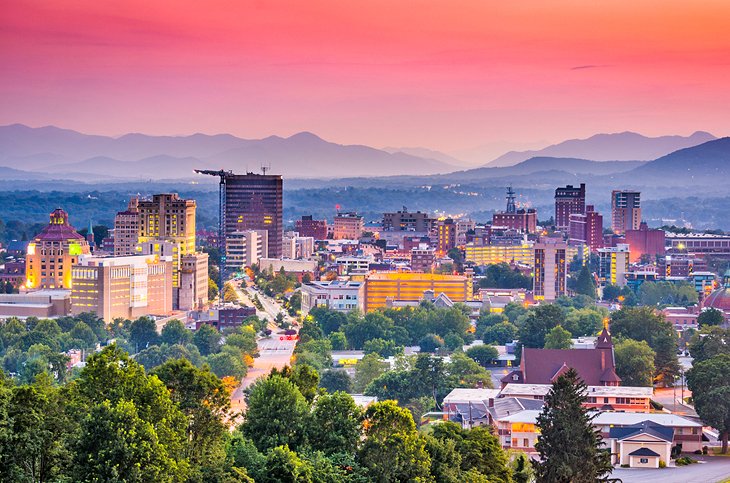 Asheville at dusk