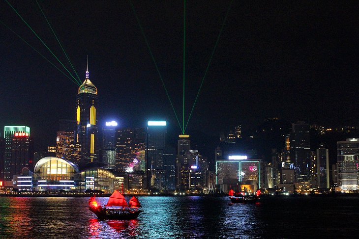 Hong Kong skyline at night