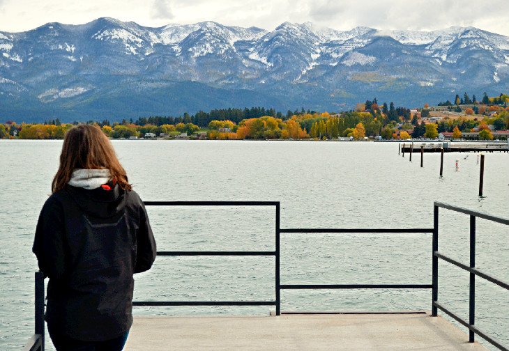 Mission Mountains seen from Flathead Lake