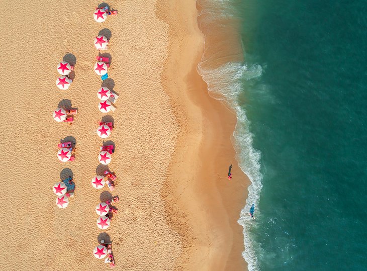 Aerial view of a beach in Cape May