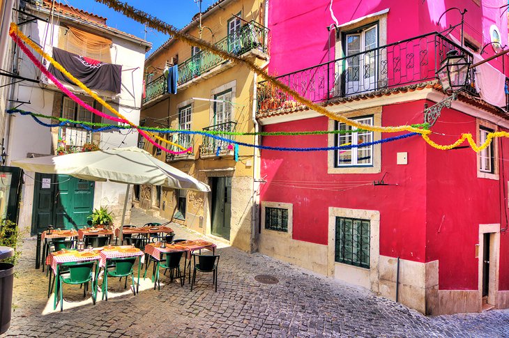 Dining on the streets of Lisbon