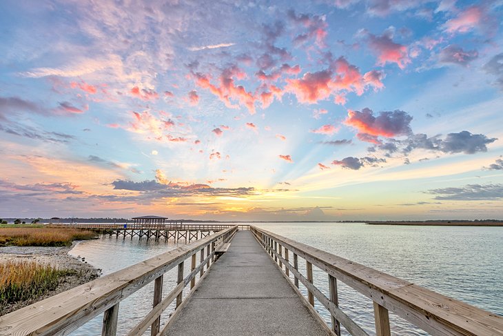 Myrtle Beach pier at sunset