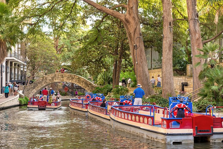River boats on the San Antonio River