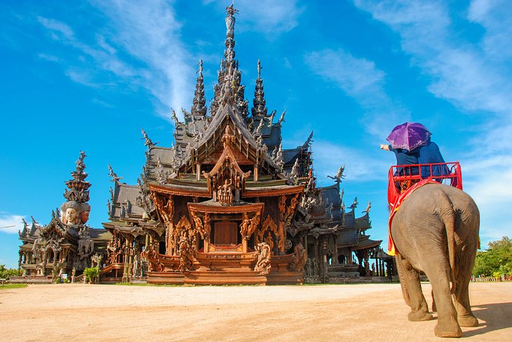 Elephant ride to the Sanctuary of Truth