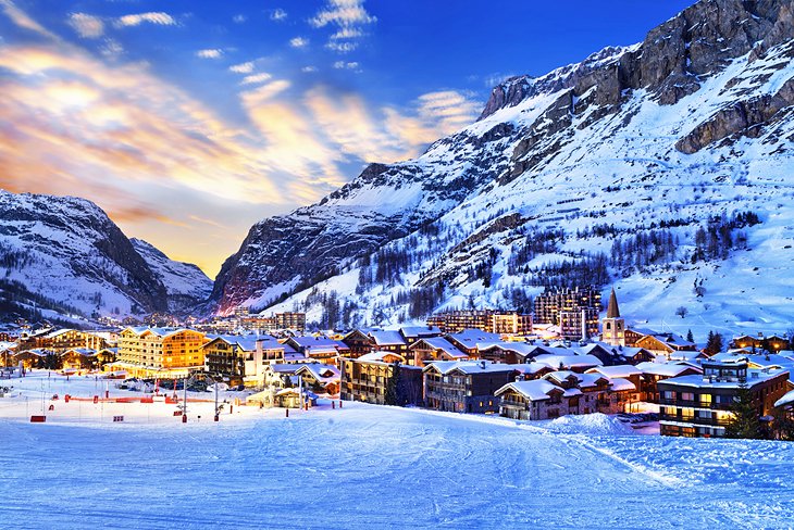 Val d'Isere at sunset