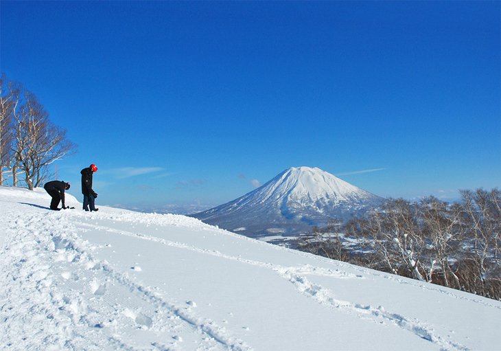 Niseko with Mt. Fuji in the distance