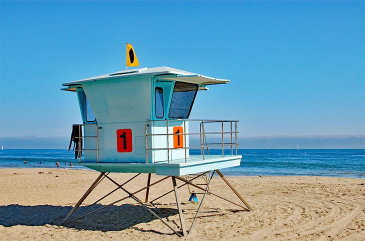 Lifeguard tower on Santa Cruz Beach