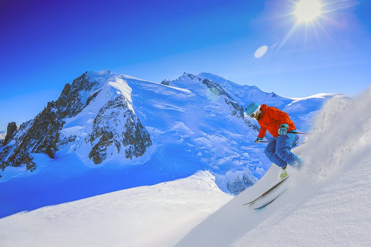 Skiing Vallee Blanche just outside of Chamonix