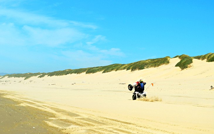 OHV rider at the Oregon Dunes