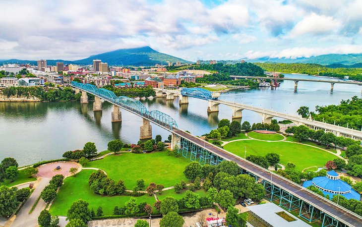 chattanooga stay where tennessee hotels areas attractions tourist aerial planetware tn