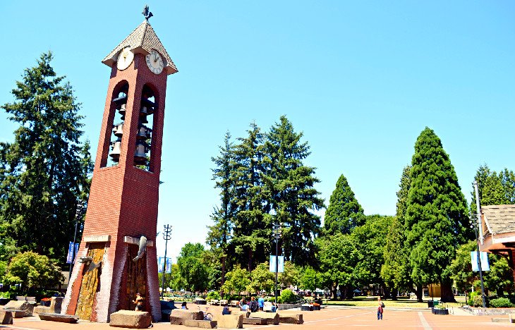 Salmon Run Bell Tower at Esther Short Park