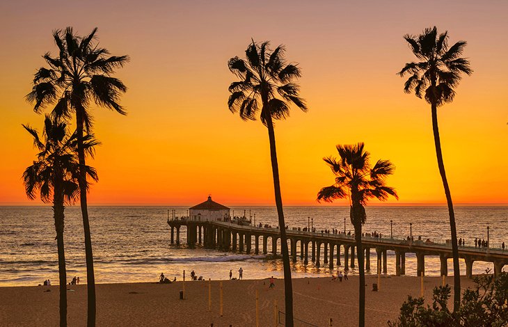 Sunset at a beach in Los Angeles