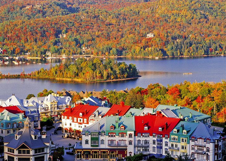 Pedestrian village at the Mont Tremblant Resort