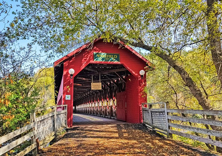 Gendron Covered Bridge in Wakefield, Quebec