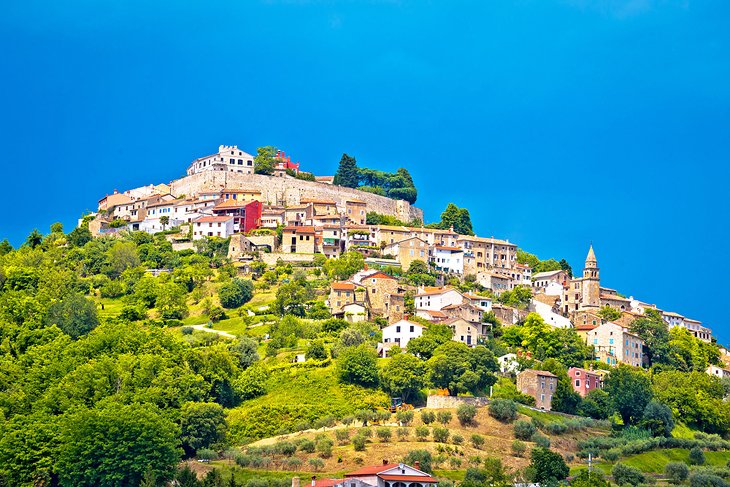 The hilltop village of Motovun