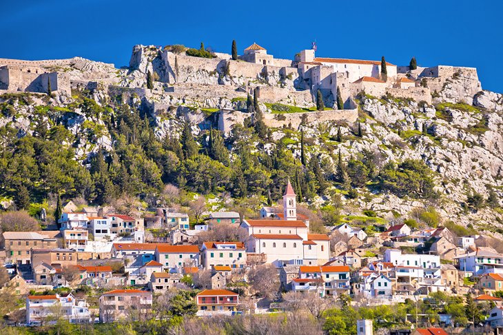 Klis Fortress above the town of Klis