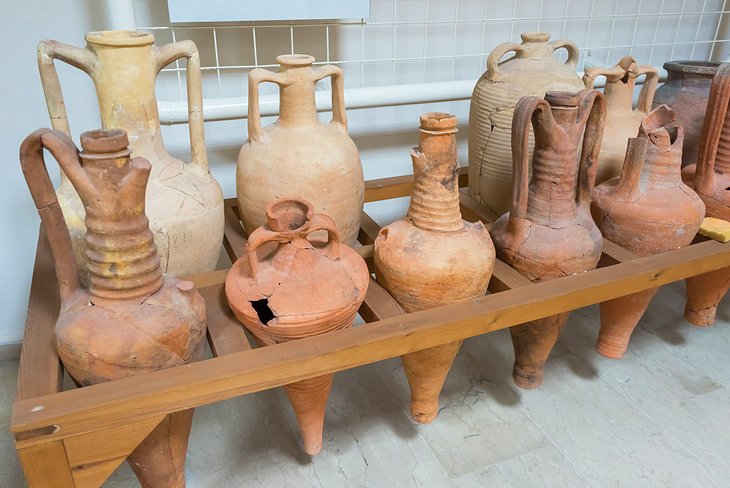 Antique Greek clay jugs
