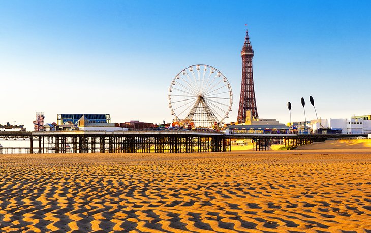 Blackpool Tower and Central Pier Ferris wheel