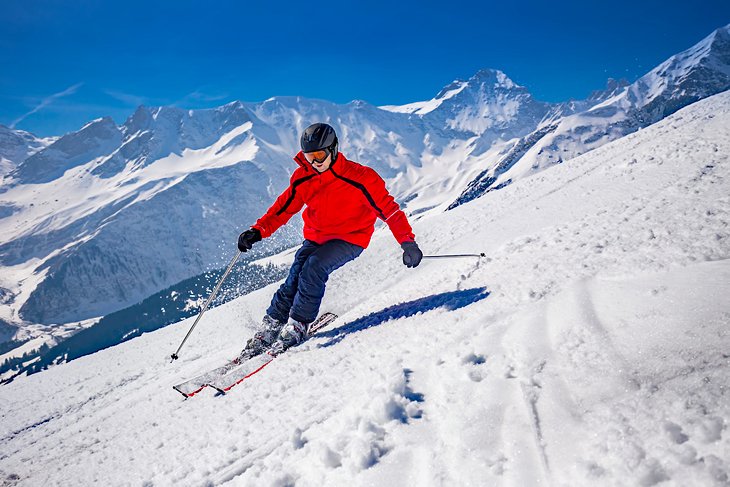 Bluebird ski day at Arosa Lenzerheide