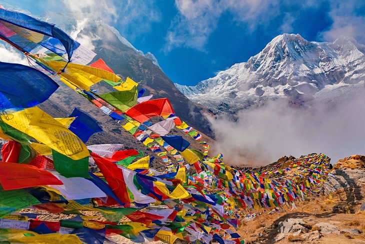 Prayer flags at Annapurna Base Camp