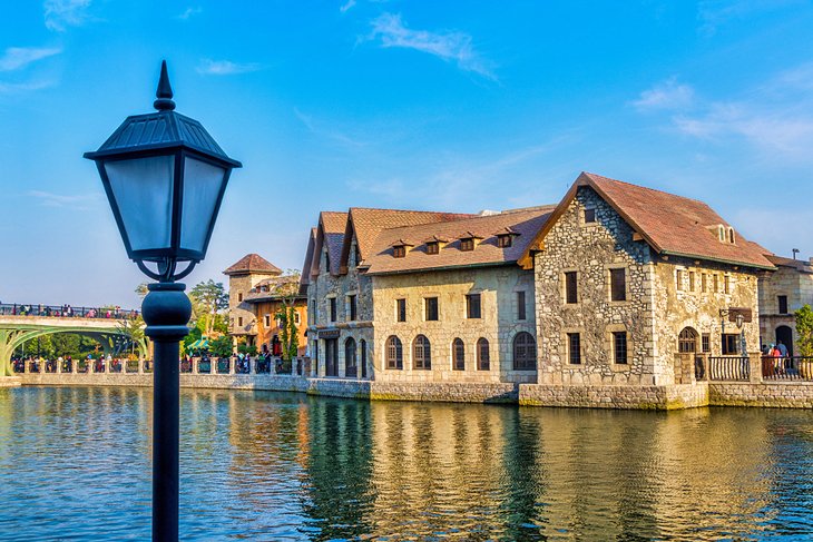 Old house at the river in Dubai Riverland resort