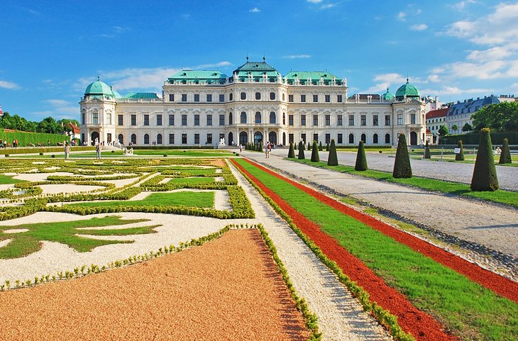 Beautiful gardens at Belvedere Palace