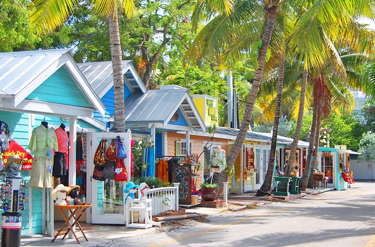 Colorful gift shops in Key West